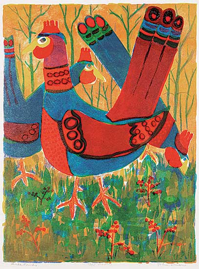 #2369 ~ Snow - Three Birds  #10/45 2nd Plate