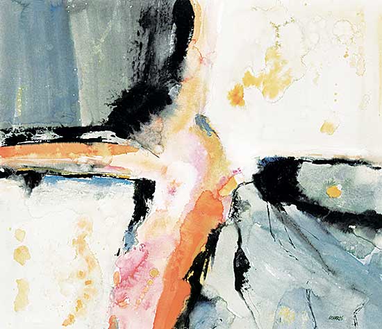 #124 ~ Richards - Untitled - Orange Abstraction