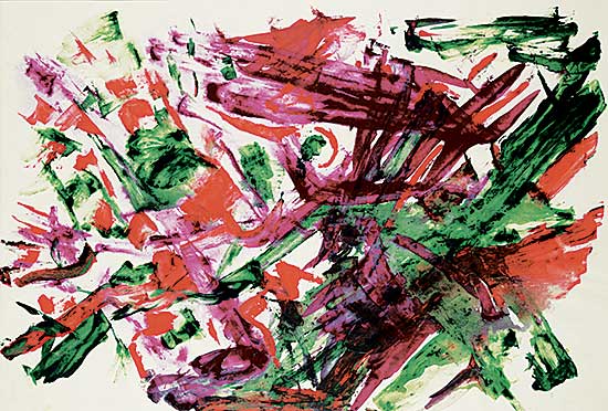 #224 ~ Gervais - Untitled - Purple, Red and Green