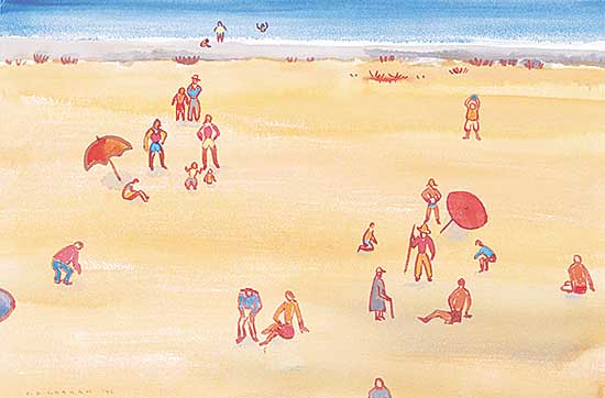 #437 ~ Graham - Untitled - Playing on the Beach