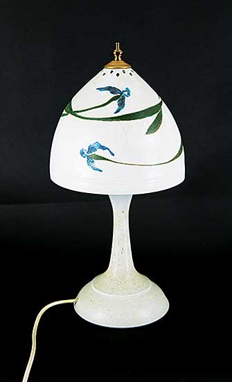 #444 ~ House - Untitled - Blue Iris Lamp