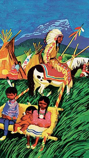 #531 ~ Winter - Indian Family and Village