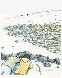 #450 ~ Kurelek - Stalking Migrating Caribou  #1/300