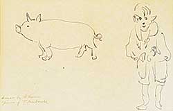 #454 ~ Lismer - Boy with a Pig