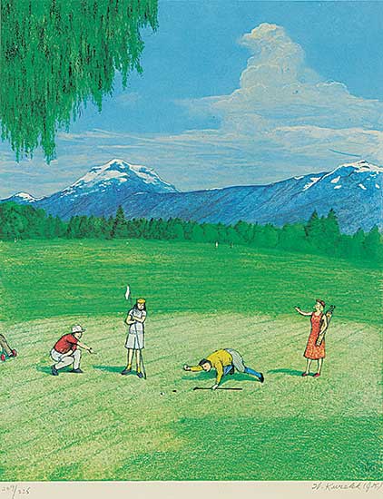 #2170 ~ Kurelek - Untitled - The Last Putt  #209/225
