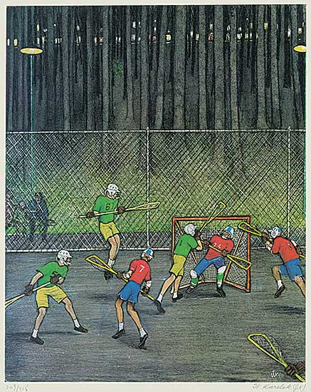 #2172 ~ Kurelek - Untitled - Lacrosse  #209/225