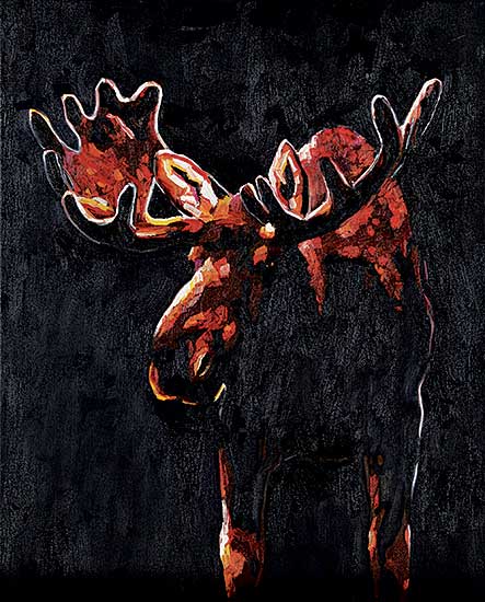 #2188 ~ Leydecker - Moose Encounter