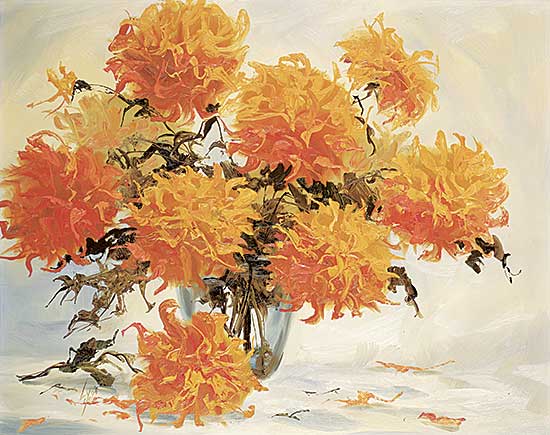 #2198 ~ Lyon - Untitled - Flowers in Glass Vase