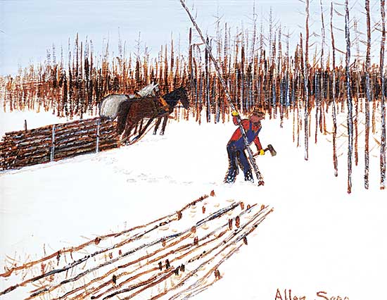 #2298 ~ Sapp - Untitled - Cutting Trees on a Nice Day