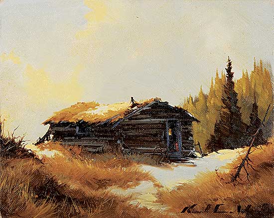 #2371 ~ Wood - Old Line Cabin