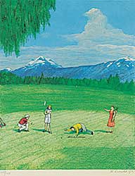 #2170 ~ Kurelek - Untitled - The Last Putt  #209/225