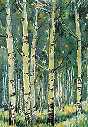#2247 ~ Morin - Untitled - Birch Trees