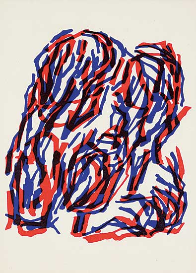#2051 ~ Ubac - Untitled - Blue and Red Motions