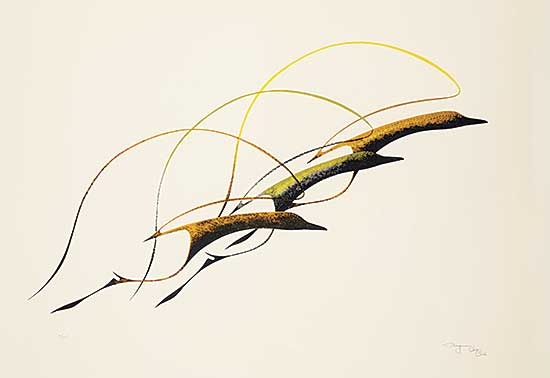 #2090 ~ Chee Chee - Untitled - Three Birds  #61/75