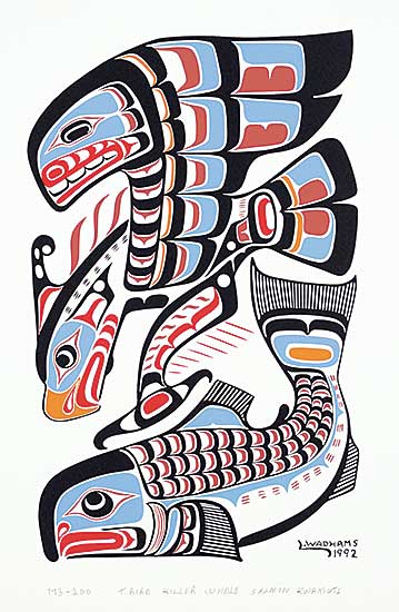 #2318 ~ Wadhams - T. Bird Killer Whale Salmon Kwakiutl  #173/200