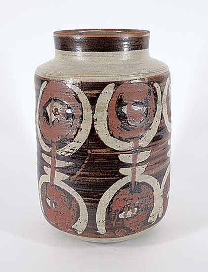 #2331 ~ Dexter - Untitled - Brown Figures Pot