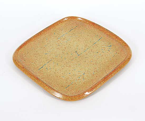 #2349 ~ Lindoe - Untitled - Square Plate with Trees