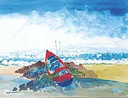 #2027 ~ MacDonald - Seascape - The Red Boat