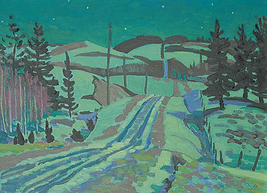 #77 ~ Kerr - Foothill Road, Winter Night