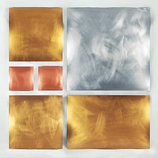 #204 ~ Caldwell - Untitled - Metallic Tetragons [Polyptych]