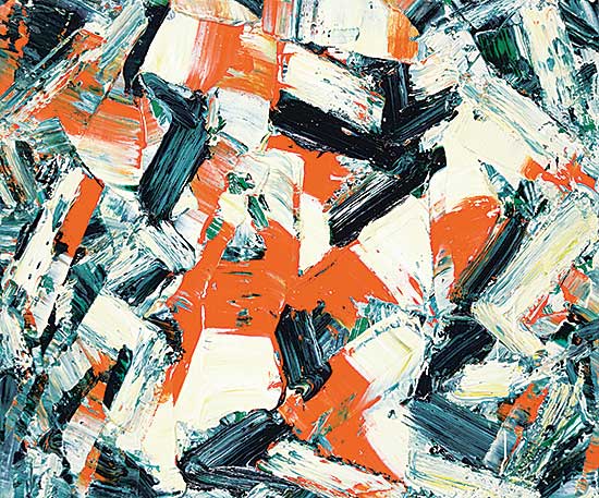 #214 ~ Flodberg - Fluctuating Space, Orange, Black and White