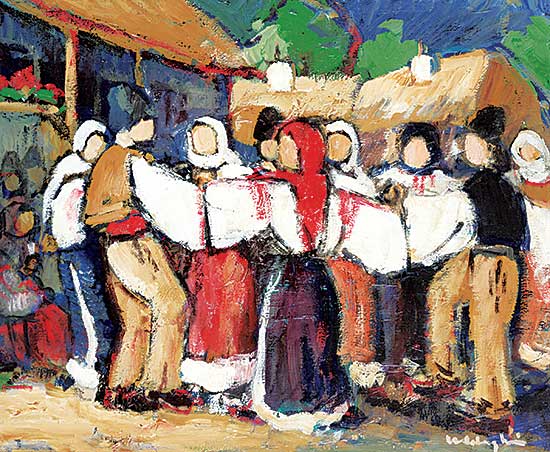 #1084 ~ De Silaghi - Untitled - Village Dancer