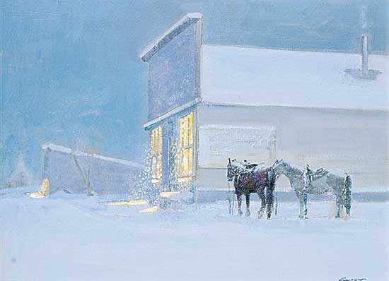 #1095 ~ Ewart - February Night, Ft. Steele, B.C.