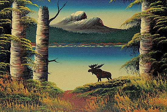 #1110 ~ Flexhaug - Untitled - Moose Silhouette