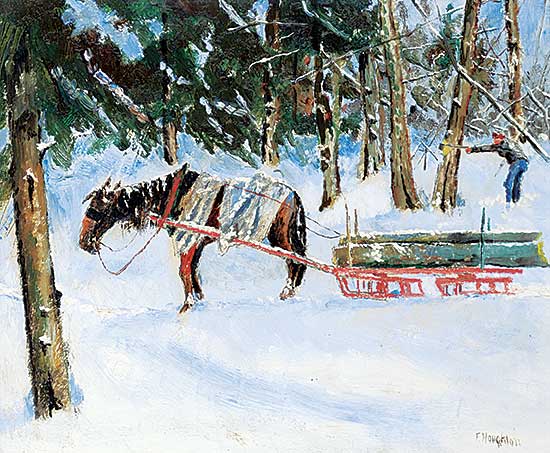 #1166 ~ Houghton - Untitled - Collecting Wood