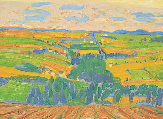 #1179 ~ Kerr - Potato Farms from Klokedahl Hill, Grand Falls, NB