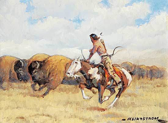 #1204 ~ Lindstrom - Untitled - Bison Hunter