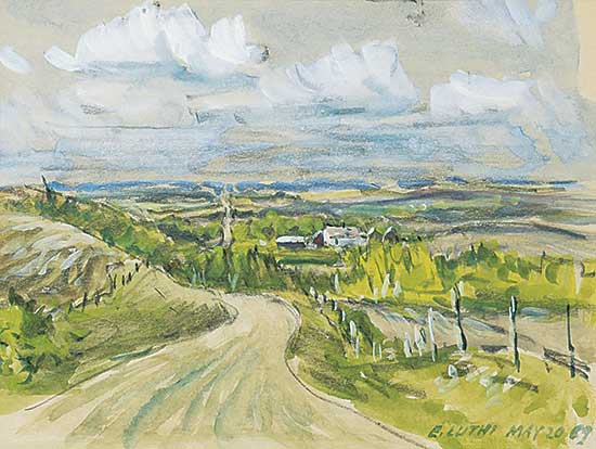 #1210 ~ Luthi - Untitled - Rural Road into Valley
