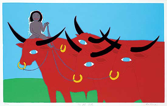 #1224 ~ ManWoman - Four Red Bulls  #91/190