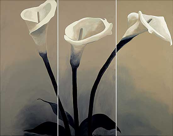 #1269 ~ Osness - Untitled - Three Lilies [Triptych]