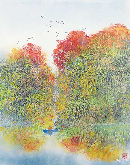 #1368 ~ Thavonsouk - Untitled - Autumn Boat Ride