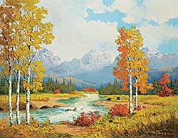 #1145 ~ Harisch - Untitled - Aspen Trees by the River
