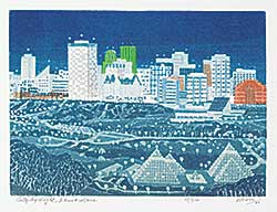 #1402 ~ Weber - City by Night, Edmonton  #13/200