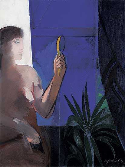 #610 ~ Bachinski - Bather with Yucca Plant