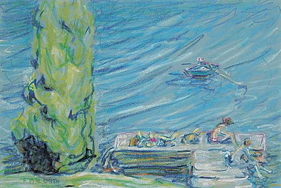 #792 ~ Pemberton-Smith - Untitled - Dock-Lake Menphremagog