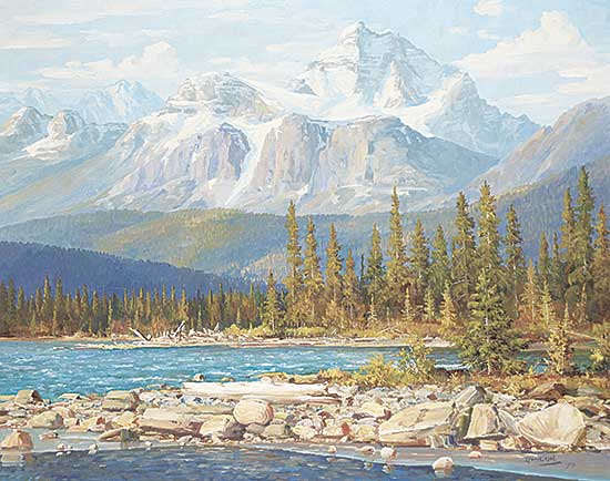 #44 ~ Crockford - Mt. Fryatt and Athabasca River, Alberta