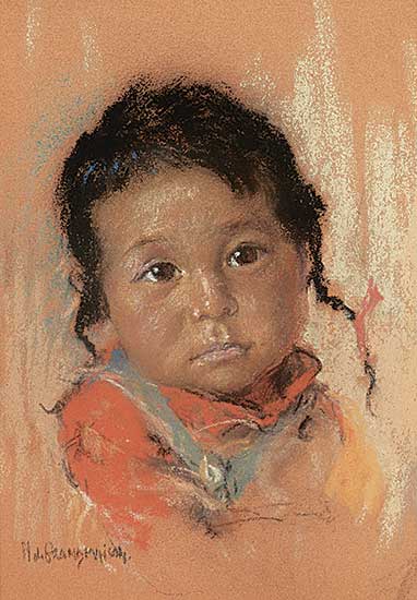 #53 ~ de Grandmaison - Untitled - Child with Blue Scarf