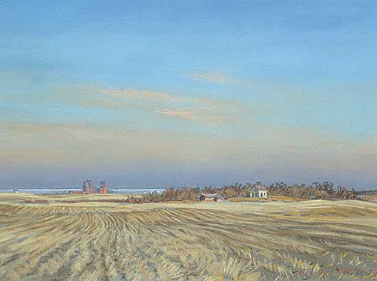 #2213 ~ Luthi - Untitled - Grain Elevators in the Distance