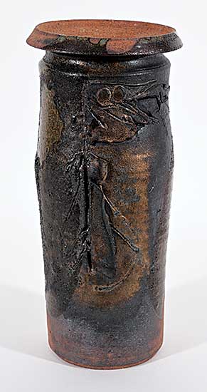 #2252 ~ Drahanchuk - Untitled - Organic Abstract Brown Vase