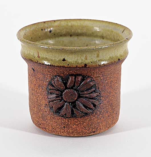 #2267 ~ Drahanchuk - Untitled - Small Pot with Embossed Flower