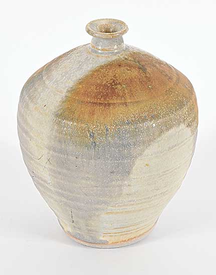 #2305 ~ Hopper - Untitled - Slate and Brown Vase