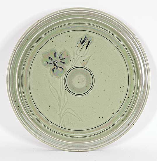 #2307 ~ House - Untitled - Hanging Plate with Flower Design