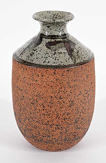 #2324 ~ Liske - Untitled - Brown and Grey Vase with Fleck Detail