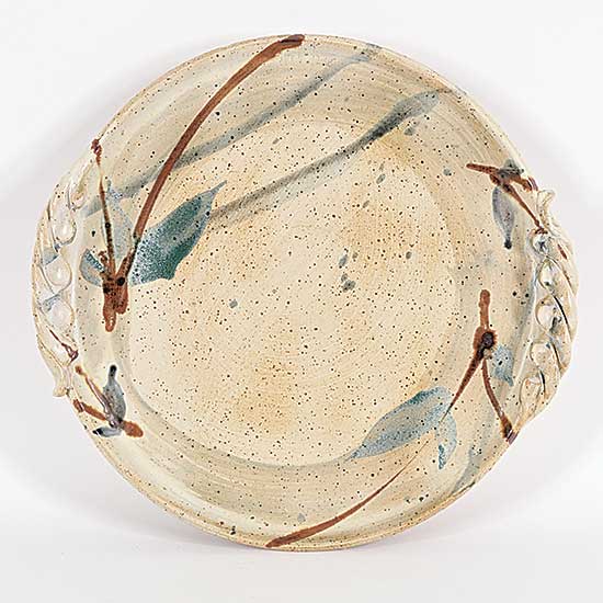#2326 ~ Liske - Untitled - Branch and Leaf Platter with Detailed Edging