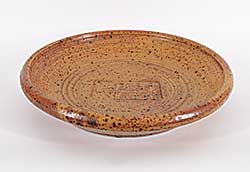#2212 ~ Ceramic Arts Calgary - Untitled - Large Speckled Bowl with Embossed Symbol