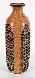 #2214 ~ Ceramic Arts Calgary - Untitled - Brown and Black Grater Vase